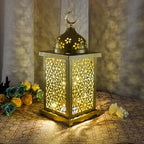 Candlestick Candle Barrels Moroccan Style Retro Lanterns Projection Lights Hollowed-Out Decorations Home Ramadan Hanging Outdoor Indoor Courtyard Porch Festival Weddings by Unknown