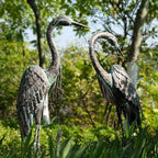 Kircust Garden Crane Statues Metal Heron Outdoor Statue 46 Inch - Image 2
