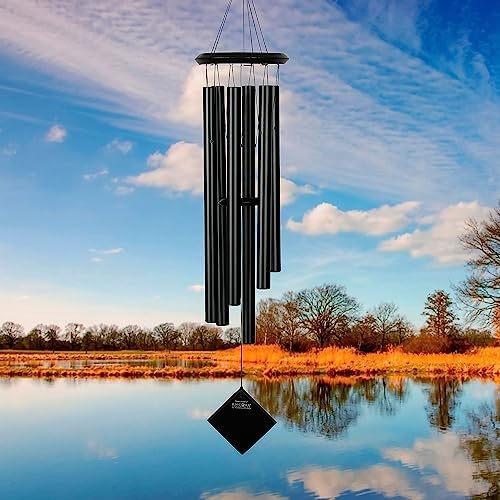 Woodstock Chimes Pluto Wind Chime for Outside 37" Black Wood Medium Tone Sound for Outdoor Garden, Patio, Porch Decor Gifts, Encore Collection, DCKK37 - Image 2