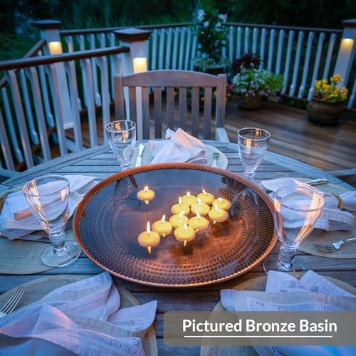 Bird Bath Basin Only, Water Fountain for Outside Backyard, Outdoor, Patio, Garden, Birdbath Gift for Bird Lovers Watchers, Large 20" Copper Metal Bronze Finish by Good Directions - Image 3