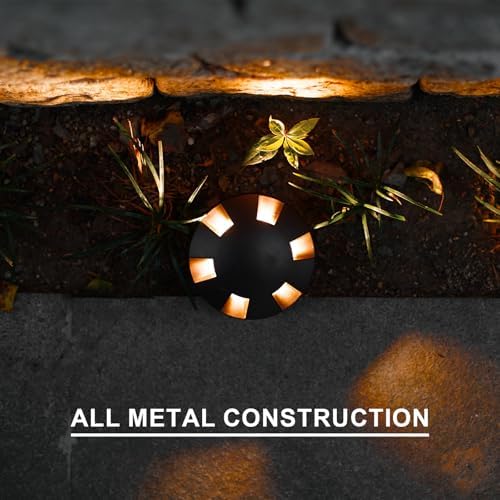 GOODSMANN Landscape Lighting 2PK Low Voltage Well Lights 6 Watt LED 120 Lumen 12V AC In-Ground Lights 3000K Warm White with Cable Connectors (2 Pack) - Image 3
