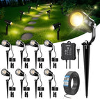 HIBOITEC All-in-One Outdoor Low Voltage Landscape Lighting Kit 2700K, 8 PCS by HIBOITEC