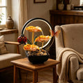 Tabletop Fountain,Indoor Water Fountain,Home Fengshui Décor Zen Relaxation Soothing Sound Machine for Office,Living Room,or Bedroom,Gold Lotus,Ladybird & Butterfly,10.2inch by Unknown