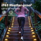 Otdair Solar Deck Lights - 16 Waterproof LED Step Lights for Deck, Stairs, Yard, Patio, and Pathway (Warm White), Black - Image 4