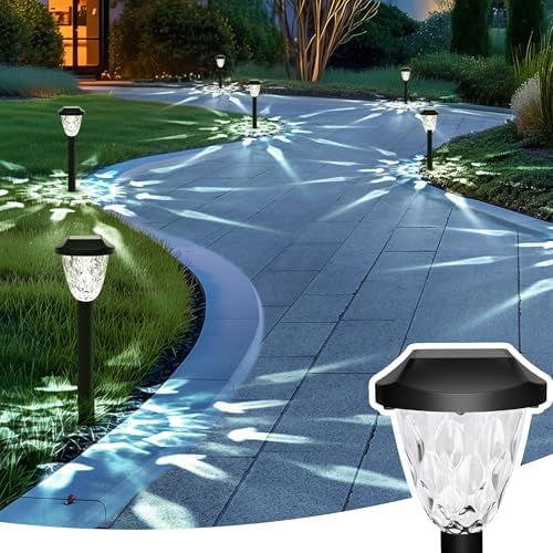 GIGALUMI Cool Outdoor Solar Garden Path Lights, Waterproof 16PK - Image 2