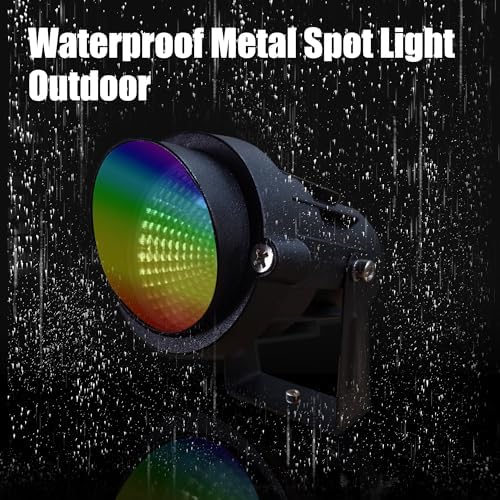 Color Spot Light Outdoor 2-Pack, 120V 12W Waterproof LED Landscape Spotlights, Plug-in Durable Spotlight Outdoor for Yard, Garden, Patio, Tree, House, Halloween, Christmas - Image 5