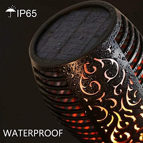 4 Pack LED USA Solar Torch Lights Outdoor Landscape Garden Pathway Light 43 inch 96 LED Waterproof Light with Flickering Flames with Auto On/Off Dusk to Dawn - Image 4