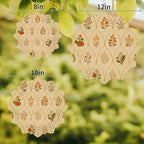 12 Inch Fall Leaves Rustic Wind Spinner for Yard and Garden, Brown Vintage Farmhouse Pumpkin Hanging Ornaments Outdoor 3D Kinetic Wind Sculpture Spinners Indoor Outdoor Patio Décor Ornaments Gift - Image 3