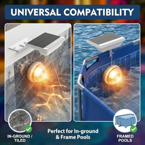 Solar Pool Lights for Ground & Inground Pool (White-2 Pack) - Image 5