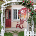 12 Inch Red Yellow Forest Wind Spinner for Yard and Garden,Nature Oil Painting Tree Branch Leaves Hanging Ornaments Outdoor 3D Kinetic Wind Sculpture Spinners Indoor Outdoor Patio Décor Gift - Image 4