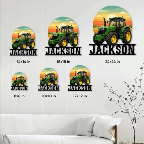 Personalized Tractor Metal Sign – Custom Farmer Name Wall, Barn, Farm, Garage, Workshop, Porch, Home, or Office Decor, Gift for Dad, Mom, Husband, Wife, Farmer on Birthday or Holiday - Image 4