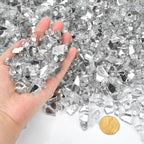 GasSaf 1/4 Inch Crystal Ice Fire Glass Reflective Tempered Fireglass, 10lb - Image 2