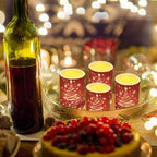 Christmas Tree Firework Battery Operated Flameless Candles with Timer Remote 4 Pack Flickering LED Candles for Indoor Outdoor Winter Home Decorations - Image 6