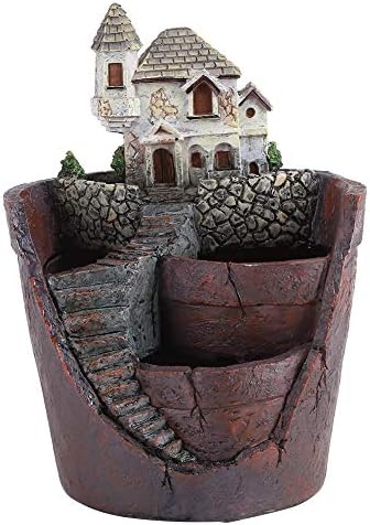 Succulent Plant Pot Container Herb Flower Basket Planter Home Garden Decor, Sky Garden Planter Herb Flower Cactus Succulent Plant Resin Pot Box Container(Cottages) by LIYJTK