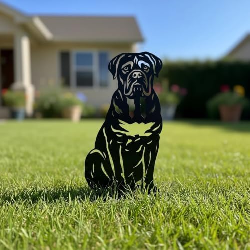 Dog Metal Garden Stake - Weatherproof Dog Silhouette Yard Art, Decorative Outdoor Sign for Lawn & Patio, Heartfelt Gift for Mastiff Lovers - Image 2