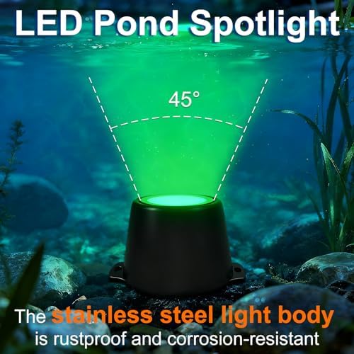 Wired Underwater LED Pond Lights with Stainless Steel Housing - Image 3