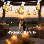 White Outdoor String Lights Waterproof 100FT Patio Lights for Wedding Yard - Image 5