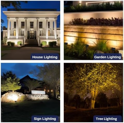 Gardenreet Solid Brass Flood Light - Landscape Low Voltage LED Wall Wash Light 12V, Outdoor Hardwired Waterproof, Angle Adjustable Lighting for Garden Tree Yard with 2700K Warm White 3W 270LM G4 Bulb - Image 5