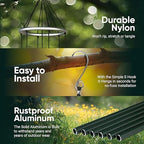 Nature’s Melody Aureole Tunes Wind Chimes – Outdoor Windchime with 6 Tubes Tuned to C Pentatonic Scale, 100% Rustproof Aluminum, Powder Finish & S Hook Hanger for Sympathy, Memorial Gift or Zen Garden - Image 7