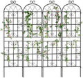 Garden Trellis for Climbing Plants Outdoor, 4-Pack 86" Metal Rustproof by Unknown