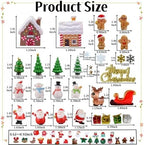 111PCS Mini Christmas Figurines Set, Resin Miniatures Statue for Crafts - Image 2