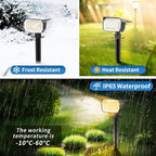 Tadyreal Solar Spot Lights Outdoor 6 Pack, [46 LED/3 Modes] Solar Landscape Spotlights Waterproof, 2-in-1 Auto On/Off Solar Powered Lights for Outside Yard Garden Wall Pathway(Warm White) - Image 4