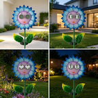 Solar Sunflower Outdoor Lights Metal Flower with Moving Eyes - Image 2