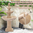 MAGIC UNION 48.4" Outdoor Solar Water Fountain,Italian Roman Style,Natural - Image 4