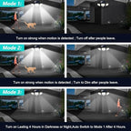 Tuffenough Solar Outdoor Lights 2500LM 210 LED Security Lights with Remote Control,3 Heads Motion Sensor Lights, IP65 Waterproof,270° Wide Angle Flood Wall Lights with 3 Modes(1 Packs) - Image 6