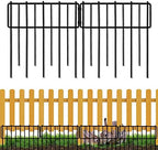26 Pack Animal Barrier Fence, 12In(H) x 28.00Ft(L) Upgrade 1.26 in Gap Decorative Fences No Dig Fence for Rabbit and Dog, Rustproof Metal Wire Garden Fence Border for Garden Patio Landscaping by Blingluck