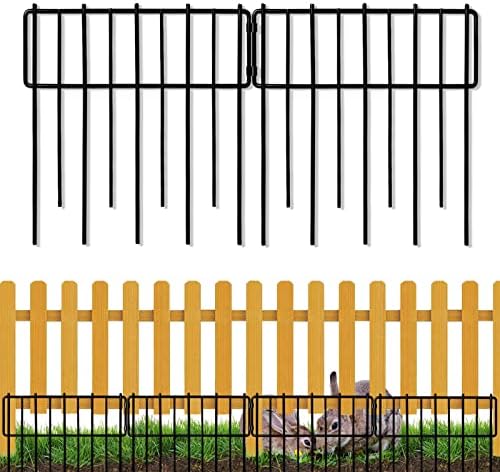 Blingluck Animal Barrier Fence, 30 Pcs Upgrade 1.26 in Gap Decorative Fences No Dig Fence for Rabbits and Dog Ground Defense, Rustproof Metal Wire Garden Edging Border for Outdoor, Yard by Blingluck