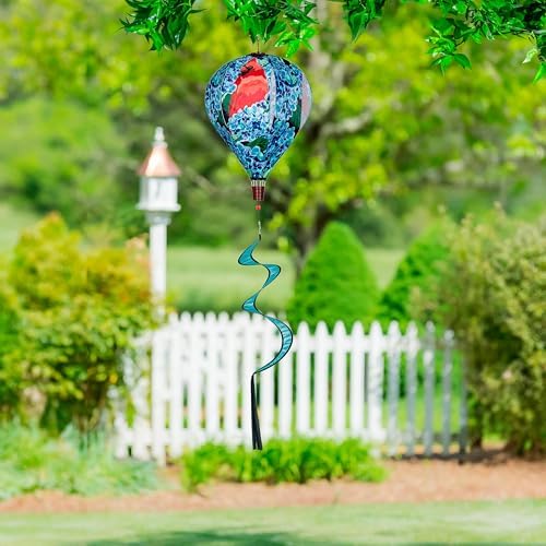 Cardinal Hydrangea Spiral Balloon Spinner by Evergreen - Image 2