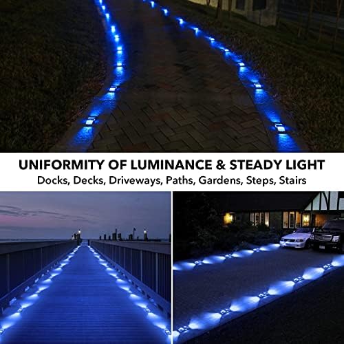 AGPTEK Solar Driveway Lights 12 Pack, Outdoor Deck Dock Marine Waterproof - Image 2