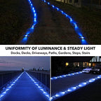 AGPTEK Solar Driveway Lights 12 Pack, Outdoor Deck Dock Marine Waterproof - Image 2