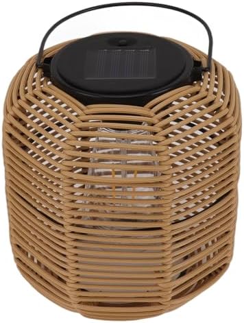 Fabater Solar Lantern Outdoor Hanging Decorative Rattan Lantern, Warm Light Solar Powered Table Lamp for Garden Patio Yard Porch, Durable Iron & Plastic Rattan 8Hr Long - Image 4