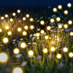 Solar Lights Outdoor-8Pack 64LEDs Solar Garden Firefly Lights Outside,Solar Powered Light Outdoor and Garden Decorative IP65 Waterproof,Yard Patio Pathway Decor,Gardening Gifts for Women,Warm White - Image 2