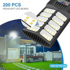 Solar Street Lights Outdoor Waterproof - LED Solar Flood Lights Outdoor Dusk to Dawn with Mention Sensor, Outdoor Solar Powered Floodlight for Parking Lot/Garden/Yard/Pathway Lighting - Image 3