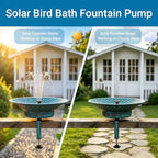 12.6" Solar Bird Bath for Deck Railing, Detachable Metal Bird Bath Bowl - Image 6