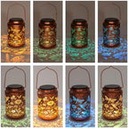 Solar Hanging Lanterns Outdoor Waterproof, 2 Pack Metal Decorative Lights - Image 5