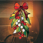 Mosaic Christmas Mistletoe Knot Acrylic Suncatcher - Image 7