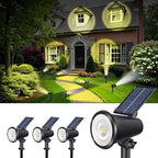 4 Pack Solar Spotlights Outdoor, Waterproof Warm White Landscape Uplights by Gomazbea