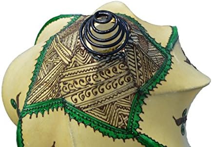 Henna Lamps & Sconces Handmade Henna Moroccan Leather Lamp Natural - Image 5