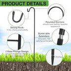 36 Pack 46 Inch Shepherds Hooks Outdoor Metal Garden Hook for Hanging Plant - Image 3