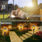 Solar Torch Lights Outdoor, Waterproof Dancing Flame Lights for Garden Patio Decor - 4 Pack, Large - Image 2