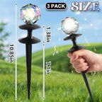 Tandefio 3 Pcs Suncatcher Crystal Ball Hose Guide Stakes, Cast Iron Metal - Image 2