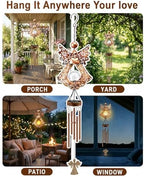 41" Large Angel Solar Wind Chimes for Outside, Metal Garden Decor - Image 6