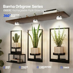 Barrina OG03C Rechargeable Puck Grow Light, 5200mAh, 4000K, 2 Packs, White - Image 2