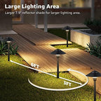 SUNVIE 3W Low Voltage Pathway Lights, 8-Pack 3000K 12-24V Classic Aluminum - Image 4