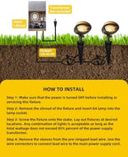 COLOER Brass Landscape Flood Lights 12 Pack with LED G4 Bulb (501B Bronze) - Image 6