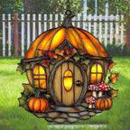Pumpkin House Acrylic Suncatcher by AVAGAN